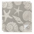 thumbnail image 1 of Grey Starfish Coastal Cloth Napkins, Shell Coral Summer Beach Nautical Ocean Washable and Reusable Dinner Napkins Set of 2, Table Napkin for Kitchen Party Birthday Wedding Hotel Housewarming 20"x20", 1 of 9