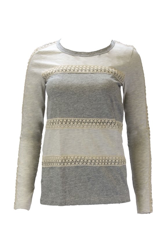 Geo Lace Tee, Powder Heather, Large