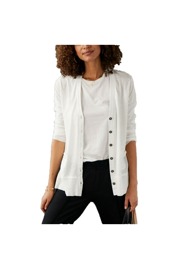 Women's Kayla Cardigan, Spa White, Large
