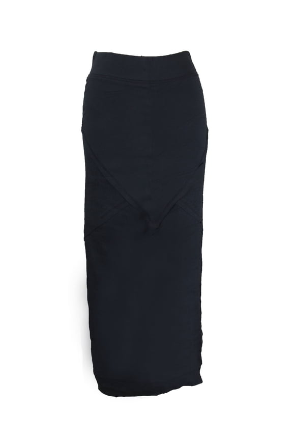 Women's Patchwork Column Skirt, Blackwash, Medium