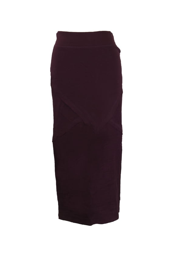 Women's Patchwork Column Skirt, Mars Red, Large