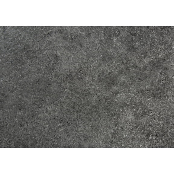 Grey Stone-Look & Black Metal Design | 2-Tier Side Table for Living Space Organization | Finished Sides for Versatile Placement