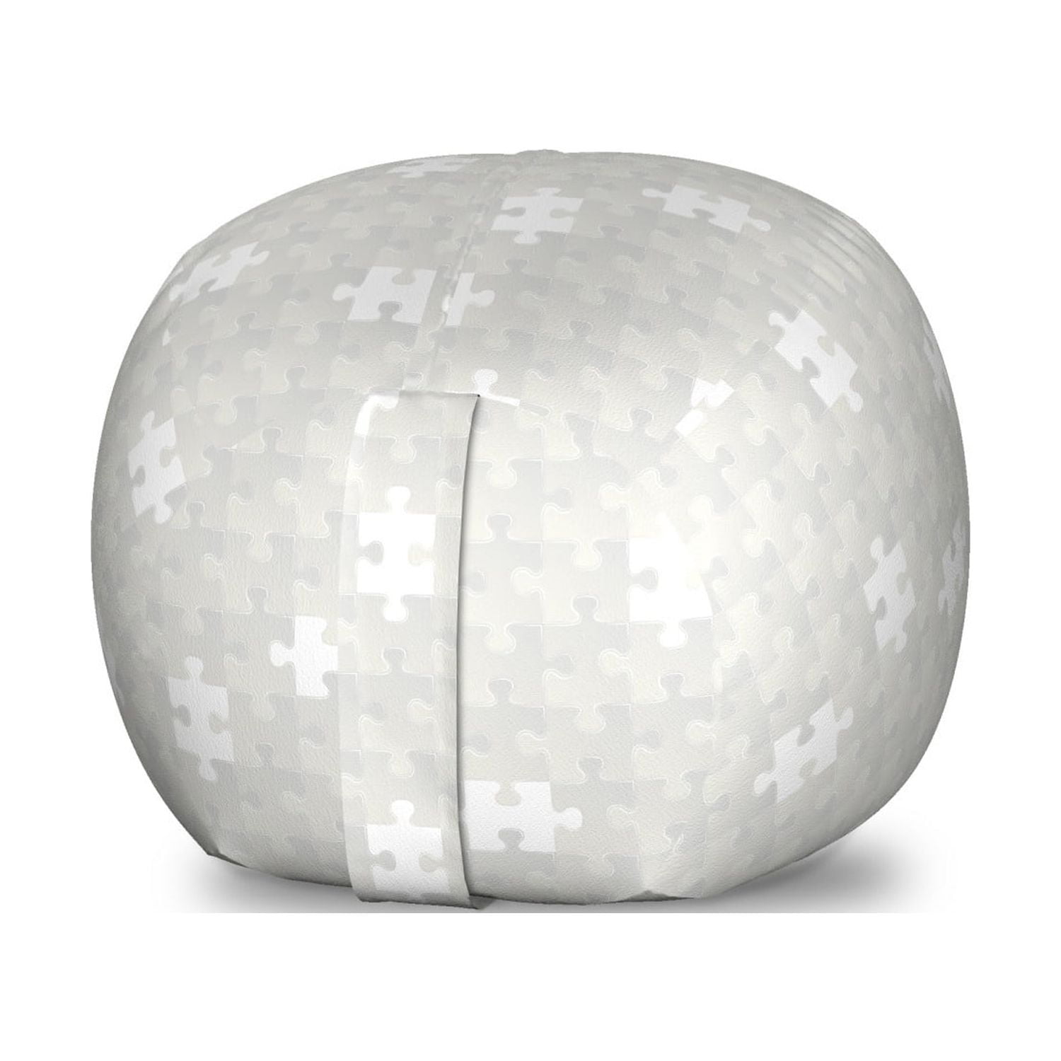 Grey Storage Toy Bag Chair, Abstract Puzzle Patterns in Simple