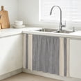 thumbnail image 1 of Grey Stripe Cabinet Curtains for Kitchen 11"W x 13"L, Modern Geometric Classic Linear Slub Fabric Texture Vanity Cabinet Curtains Magic Tape Short Curtain Decor Privacy Panel for Bathroom Laundry, 1 of 9