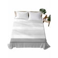 thumbnail image 1 of Grey Stripe Flat Sheets Only Twin XL Size, Soft Breathable Bed Top Sheets for Mattress, Modern Abstract Monochrome Geometric Luxury Bedding Flat Sheets for Home Hotel Bedroom Bed Protection, 1 of 9
