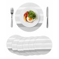 thumbnail image 1 of Grey Stripe Round 13 Inch Placemats Set of 6, Modern Abstract Monochrome Geometric HeatResistant Non Slip Place Mats for Dining Table, Wipeable Braided Kitchen Table Mats for Housewarming, 1 of 9