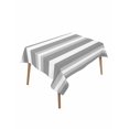 thumbnail image 1 of Grey Stripe Table Cloth, Minimalist Farmhouse Striped Waterproof Tablecloth for Rectangle Tables, Reusable Washable Fabric Table Cover for Restaurant Kitchen Dining Tables 60"x102", 1 of 6