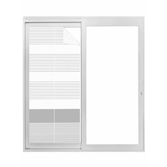 Grey Stripe Window Privacy Film, Modern Abstract Monochrome Geometric Static Cling UV Sun Blocking Tint Film Heat Control Windows Films for Bedroom Bathroom, Window Stickers 23.6"x59"