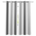 thumbnail image 1 of Grey Striped Blackout Curtains 45 Inches Long for Bedroom, Minimalist Farmhouse Stripe Thermal Insulated Room Darkening Black Out Window Curtain Panels Grommet Drapes for Living Room, 1 of 8
