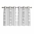 thumbnail image 1 of Grey Striped Coastal Kitchen Curtains Short 45 Inch Length, Nautical Beach Starfish Shell Grommet Top Bedroom Living Room Curtains, Light Filtering Cafe Curtain Drapes 2 Panels Set 84''x45'', 1 of 9