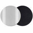 thumbnail image 1 of Grey Striped Coasters Set of 2, Luxurious White Stripes Modern Abstract Art Absorbent Coasters for Drinks, Coaster for Bar Office Dining Coffee Table Accessories Decor, Non Slip Round Desk Coaster, 1 of 9