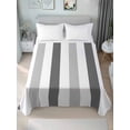 thumbnail image 1 of Grey Striped Queen Size Flat Sheet, Wrinkleproof & Fadeproof Cooling Flat Bed Sheet Only, Minimalist Farmhouse Stripe Breathable Soft Bedding Top Sheets 90 x 102 Inches, 1 of 8