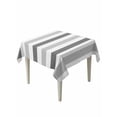 thumbnail image 1 of Grey Striped Table Cloth, Minimalist Farmhouse Stripe Waterproof Tablecloth for Square Tables, Reusable Washable Fabric Table Cover for Restaurant Kitchen Dining Tables 60"x60", 1 of 6