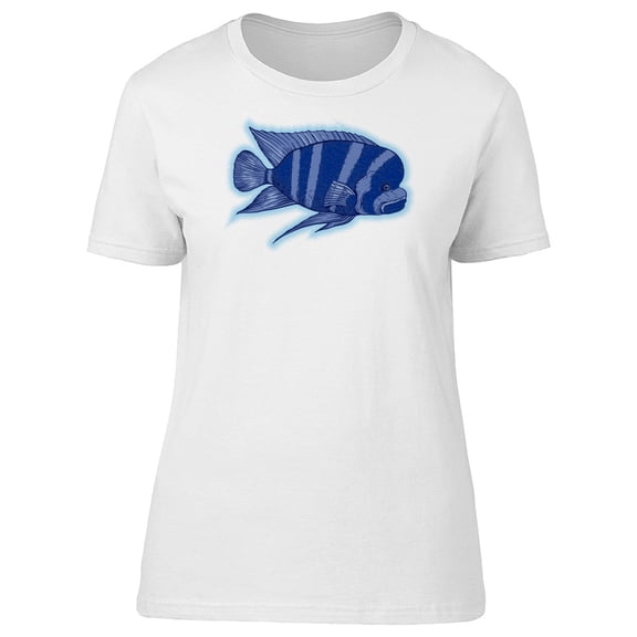 Grey Striped Tropical Fish T-Shirt Men -Image by Shutterstock, Male Large