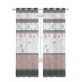 thumbnail image 1 of Grey Stripes Abstract Sheer Curtains 63 Inch Length 2 Panels Set for Living Room/Bedroom, Geometric Spring Flowers Country Kitchen Curtains Grommet Semi-Sheer Curtains Window Treatments 42"x63"x2, 1 of 7