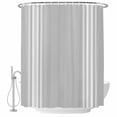 thumbnail image 1 of Grey Stripes Fabric Shower Curtain French Stripe Farmhouse Style Washable Shower Curtains for Bathroom, Waterproof Bath Curtain with Hooks Home Decor 72x72in, 1 of 8