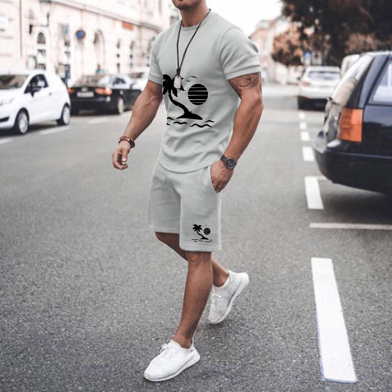 Black Mens Jacket Men Summer Outfit Beach Short Sleeve