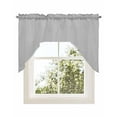 thumbnail image 1 of Grey Swag Valance for Windows 56'' x 36'', Modern Pure Gray Light Filtering Kitchen Curtains Valances for Bathroom/Living Room/Bedroom/Café, Rod Pocket Curtain Panel, 1 of 6
