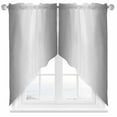 thumbnail image 1 of Grey and Swag Valances for Windows 2 Pack White Gradient Swag Kitchen Curtains 63 Inches Long Rod Pocket Short Window Treatment for Kitchen Bathroom 36"x63", 1 of 8