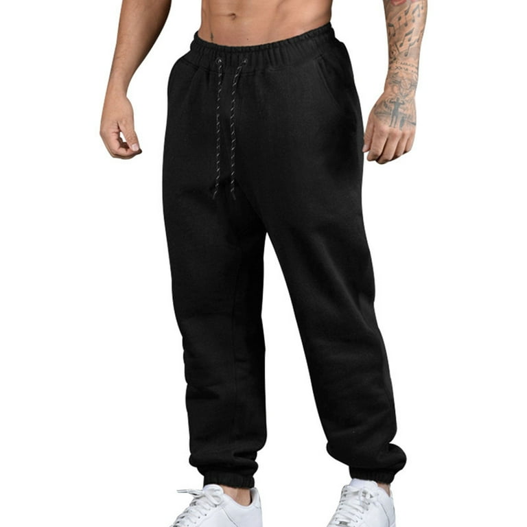 Grey Sweatpants Men s Casual Sports Pants Drawstring Mens Athletic Pants Pants Solid Color Sweatpants for Men Pants Athletic Track Pants Mens Grey Sweatpants Walmart