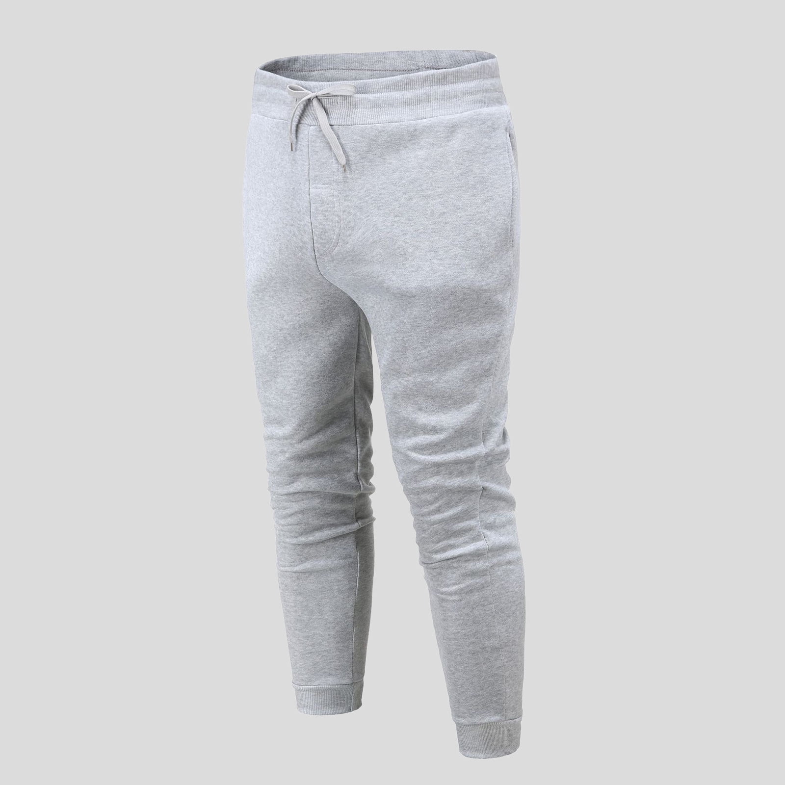 Grey Sweatpants For Men Mens Autumn And Winter High Street Fashion Leisure  Loose Sports Running Solid Color Lace Up Pants Sweater Pants Trousers
