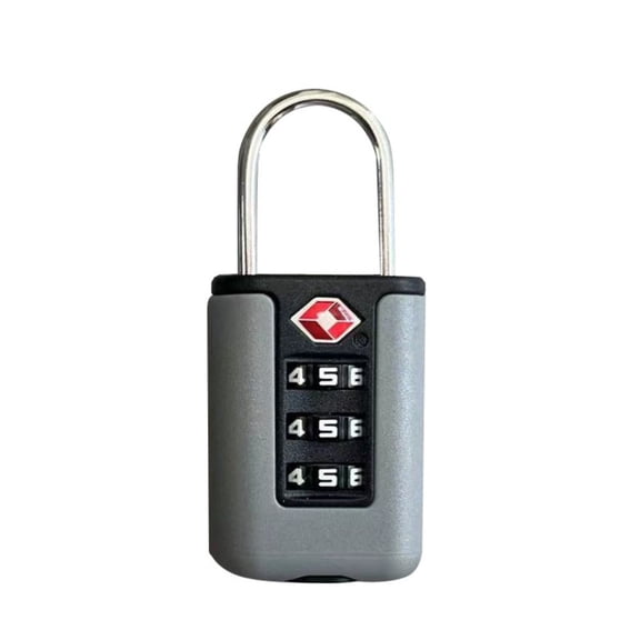 Grey-TSA Code Lock for Travel Luggage, Changeable Password, for Subscribers, Document, Design, Durable Cabinet Padlock