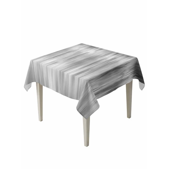 Grey Table Cloth, Waterproof Tablecloth for Square Tables, Modern Abstract Art Ombre Striped Reusable Washable Fabric Table Cover for Restaurant Kitchen Dining Tables 60"x60"