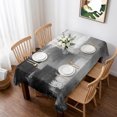 thumbnail image 1 of Grey Table Cloth Waterproof Tablecloths, Modern Oil Painted Art Abstract Geometric Tablecloth Dining Table Cover for Kitchen Party Tabletop Outdoor, Rectangle Tablecloth 52x70 Inch, 1 of 9