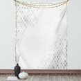 thumbnail image 1 of Grey Tapestry, Abstract Beam Shape with Geometric Six Cornered Mosaic Style Futuristic Artsy Illustration, Wall Hanging for Bedroom Living Room Dorm Decor, 40W X 60L Inches, White, by Ambesonne, 1 of 2
