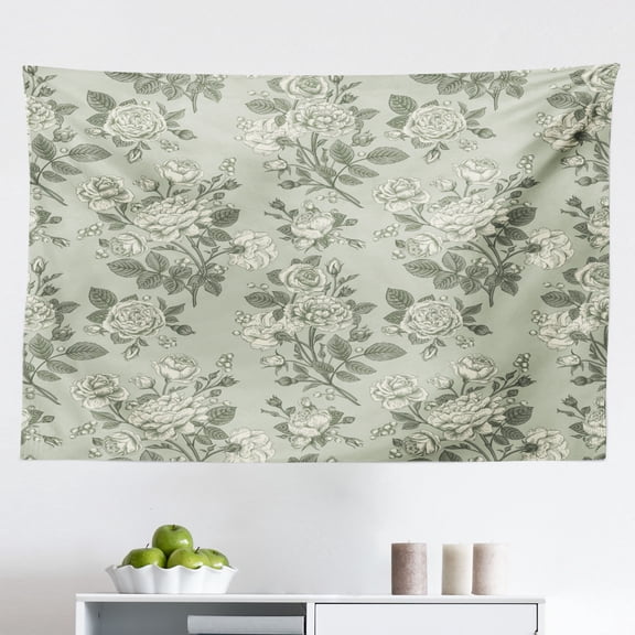 Grey Tapestry, Detailed World Map with All Countries Major Capital Cities Universe Earth Continents, Fabric Wall Hanging Decor for Bedroom Living Room Dorm, 2 Sizes, White Grey, by Ambesonne