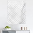 thumbnail image 1 of Grey Tapestry, Simple Monochrome Patterns Geometric Linked Forms on Plain Background Modern, Fabric Wall Hanging Decor for Bedroom Living Room Dorm, 5 Sizes, White Grey, by Ambesonne, 1 of 1