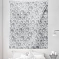 thumbnail image 1 of Grey Tapestry, Small Large Bubbles Pattern Water Liquid Pure Freshening Monochrome Aquatic Raindrops Design, Fabric Wall Hanging Decor for Bedroom Living Room Dorm, 5 Sizes, Grey, by Ambesonne, 1 of 1