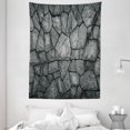 thumbnail image 1 of Grey Tapestry, Stone Wall Texture Image Rough Rusty Blocks Obsolete Structure Antique Grunge Weathered, Wall Hanging for Bedroom Living Room Dorm Decor, 60W X 80L Inches, Grey, by Ambesonne, 1 of 2