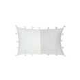 thumbnail image 1 of Grey Tassels So Soft Linen Pillow 20x20 Down Alternative Insert, 1 of 6