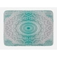 thumbnail image 1 of Grey and Teal Bath Mat, Mandala Ombre Sacred Geometry Occult Pattern with Flower Lines Display Artwork, Non-Slip Plush Mat Bathroom Kitchen Laundry Room Decor, 29.5 X 17.5 Inches, Teal Grey, Ambesonne, 1 of 2