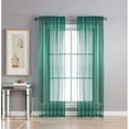 thumbnail image 1 of Grey Teal Sheer Voile Rod Pocket Curtain Panel Pair: Extra Wide 112 x 84 in.Gray Teal, 1 of 6