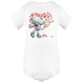 thumbnail image 1 of Grey Teddybear With Roses Bodysuit Infant -Image by Shutterstock,  Newborn, 1 of 2