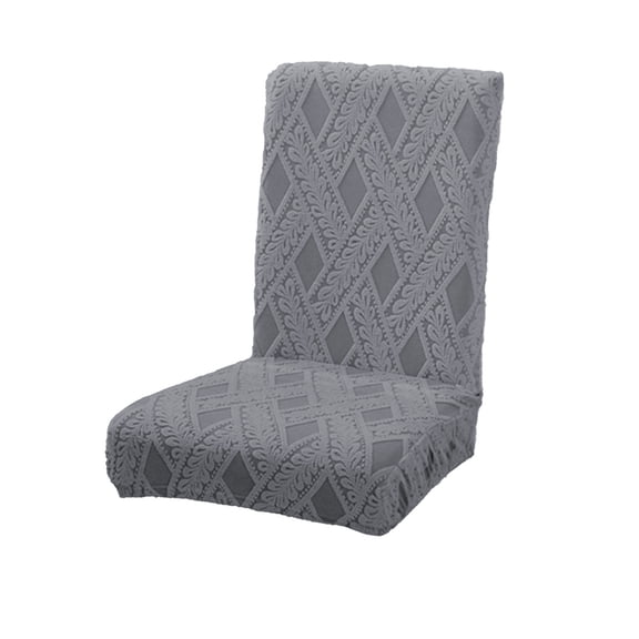 Grey Thickened Jacquard Chair Cover Grey Elastic Full Coverage For Dining Chair Home Decor Dirt Proof All Season