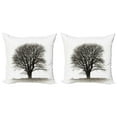 thumbnail image 1 of Ambesonne Grey Throw Pillow Cover 2 Pack, Fall Tree Monochrome Art, 20", Beige Black, 1 of 6