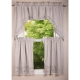 thumbnail image 1 of Grey Ticking Ruffle Lined Curtain Swag 72" Wide x 36" Long by Home Collections by Raghu, 1 of 1