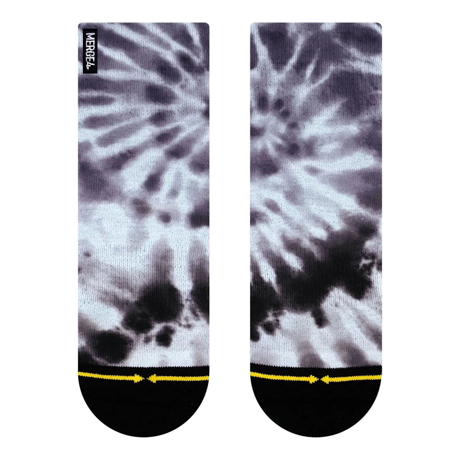 Grey Tie Dye Quarter Crew Socks