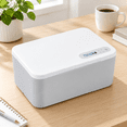 Grey Timed Lock Box for Self-Control, Holds Phones, Tablets, and Small ...