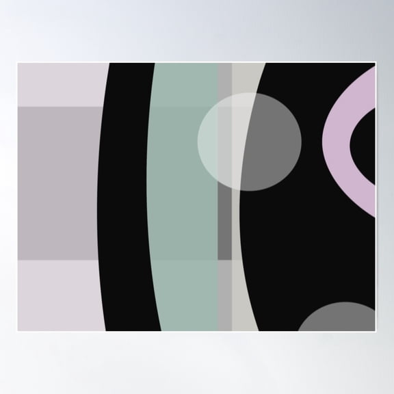 Grey Tints Mindful Moment Flat Colour Abstract Artwork Artist Jenny Meehan Poster Wall Art, Modern Wall Decor For Living Room Bedroom, 8x12 UNFRAMED