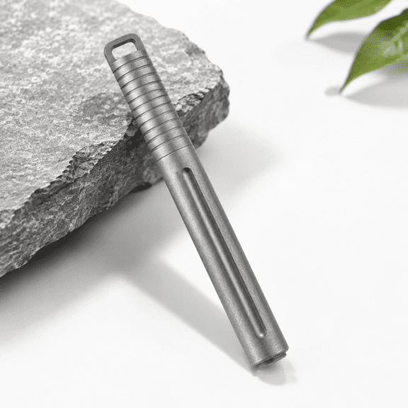 Grey Titanium Alloy Mini Pocket Ballpoint Pen for Everyday Carry