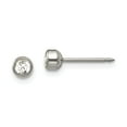 thumbnail image 1 of Grey Titanium Earring Stud Women'S Crystal 4 mm Inverness 4Mm Bezel Earrings, 1 of 3