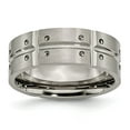 thumbnail image 1 of Grey Titanium Ring Band Wedding 8mm Brushed and Polished, 1 of 6