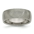 thumbnail image 1 of Grey Titanium Ring Band Wedding 8mm Textured, 1 of 6
