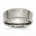thumbnail image 1 of Grey Titanium Ring Band Wedding Beveled Standard Concaved, 1 of 6