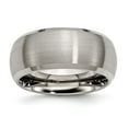 thumbnail image 1 of Grey Titanium Ring Band Wedding Beveled Standard Edge 10mm Satin and Polished, 1 of 6
