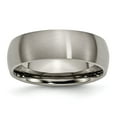 thumbnail image 1 of Grey Titanium Ring Band Wedding Comfort Domed 7mm Brushed, 1 of 6